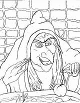 Coloring Pages Halloween Scary Witch Popular sketch template