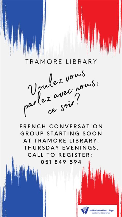French Conversation Group Waterford City And County Library Service