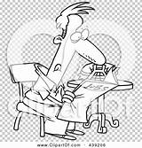 Clip Searching Unemployed Newspaper Jobs Outline Illustration Cartoon Man Rf Royalty Toonaday sketch template