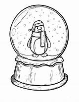 Snow Penguin Kar Boyama Schneekugel Okul Malvorlagen Snowglobe Küresi Globes Pinguin Printcolorfun Schneekugeln Oncesi Zeichnung Resmi παιδικες sketch template