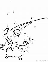 Pokemon Coloring Victini Pages Farfetched Dot Di sketch template