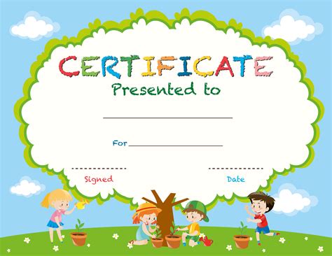 printable certificate templates  kids  templates ideas