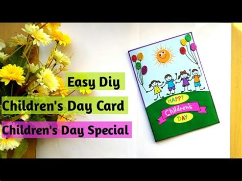 childrendayspecial diy handmade childrens day card childrens day