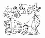 Coloring Transportation Worksheets Preschool Colouring sketch template