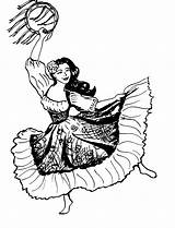 Drawing Folklorico Dancer Clipartmag Folkloric sketch template