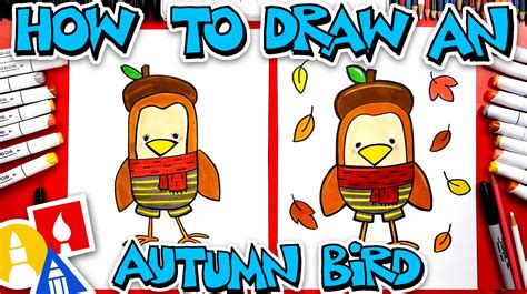 draw  autumn bird art  kids hub