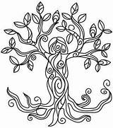 Coloring Pages Goddess Pagan Tree Wiccan Clipart Embroidery Adults Printable Adult Designs Lebensbaum Tattoo Clip Life Patterns Baum Lebens Des sketch template