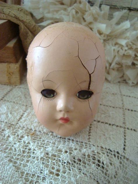 vintage cracked weird doll head etsy porcelain dolls  porcelain doll molds porcelain