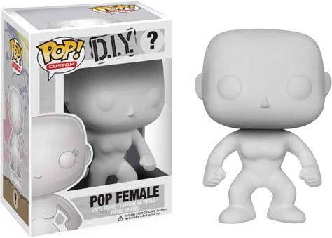 diy funko pop figurine blank female  geek