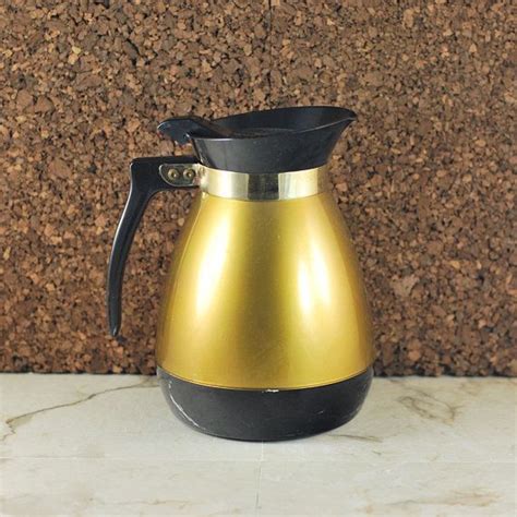 vintage west bend thermo serv black and gold coffee