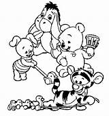 Winnie Pooh Coloring Pages Baby Disney Friends Kids Printable Cute Calvin Hobbes Sheets Bear Colors Colouring Drawings Drawing Para Coloringmates sketch template