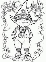 Coloring Pages Christmas Elf Adult Elves Visit Kids Color Drawings Et sketch template