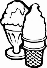 Coloring Ice Cream Cup Cone Serving Pages Food Kids sketch template