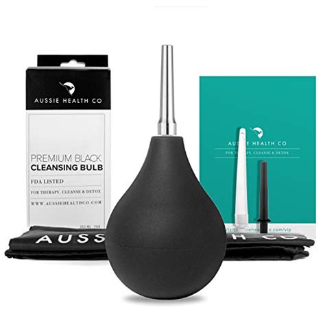 premium 7oz black enema bulb anal douche kit non toxic bpa and phthalates free for home water