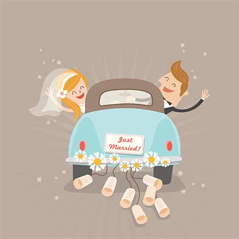 Royalty Free Just Married Clip Art Vector Images And Illustrations Istock