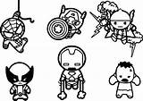 Avengers Coloring Chibi Characters sketch template