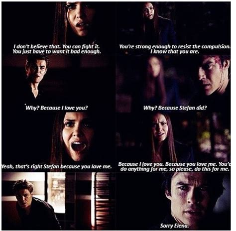 The Fact That Elena Says That She Loves Damon Too While