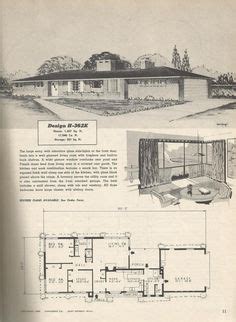mid century ranch style rambler home building plan service building plans house ranch