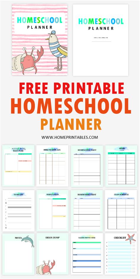 printable homeschool planner   templates