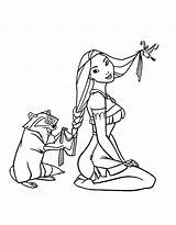 Coloring Pocahontas Disney Pages Popular Drawing sketch template