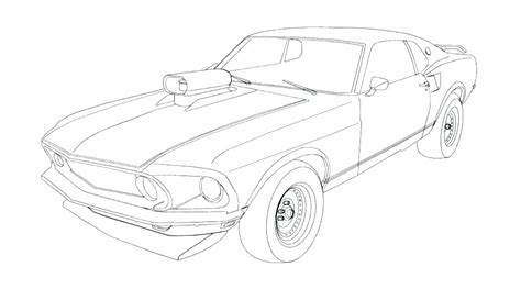 muscle car coloring page images