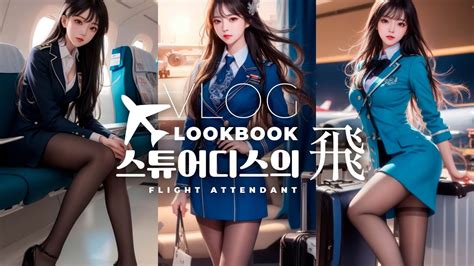 4k lookbook flight attendant スチュワーデス 스튜어디스의 空服員 ชุดนักบินสาย