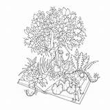 Coloring Book Basford Jungle Magical Colouring Enchanted Forest Johanna Pages Garden Magic Drawing Books Inky Carnival Inspiration フォード バス 王国 sketch template
