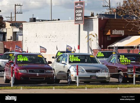 cars    car sales lot california usa stock photo alamy