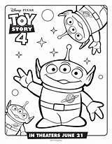 Toy Story Coloring Sheets Pizza Planet Aliens Characters sketch template