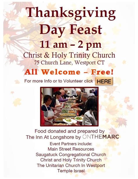 thanksgiving feast poster  saugatuck congregational church uccsaugatuck