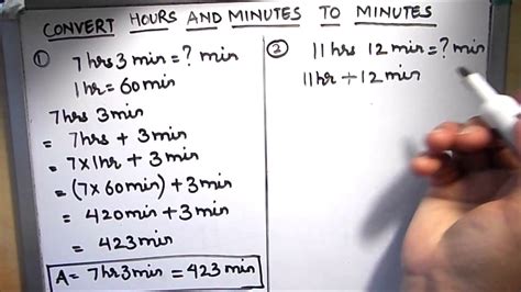 how to convert minutes to hours