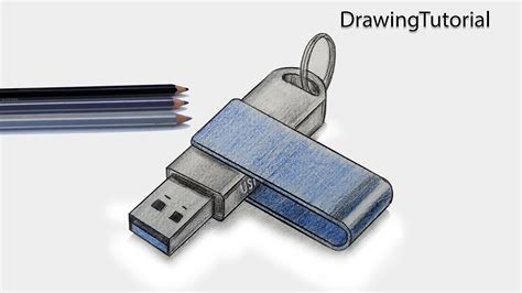 draw  pendrive step  step  easy youtube