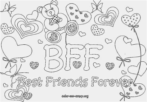 friendship bff coloring book cute coloring pages  girls