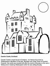 Scotland Pages Coloriage Ecosse Schottland Castle Scozia Disegno Coloringpagebook Cawdor Schotland Colorare Gifgratis Geografie Printen Nazioni Nessie Prend sketch template