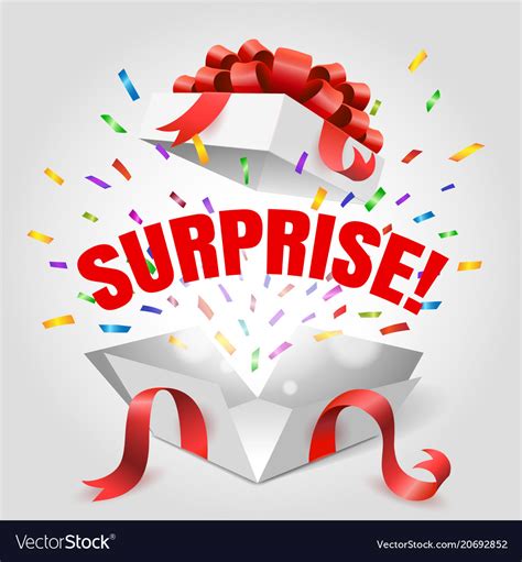 surprise open gift box royalty  vector image