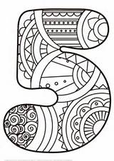 Coloring Number Zentangle Pages Categories Numbers sketch template