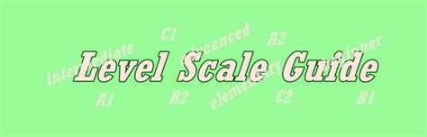 level scale guide english teacher