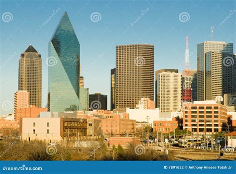 dallas texas stock photo image  modern sundown skyline