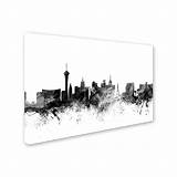 Vegas Las Drawing Skyline Sign Paintingvalley sketch template