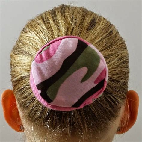 pink camouflage hair bun cover bundazzle