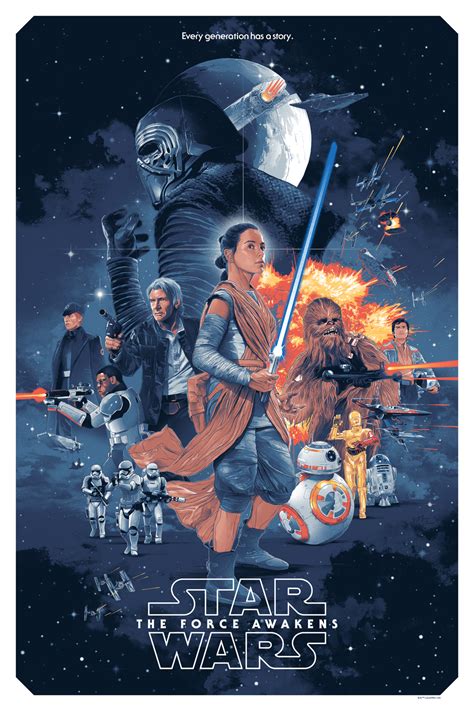 star wars  force awakens poster  gabz collider