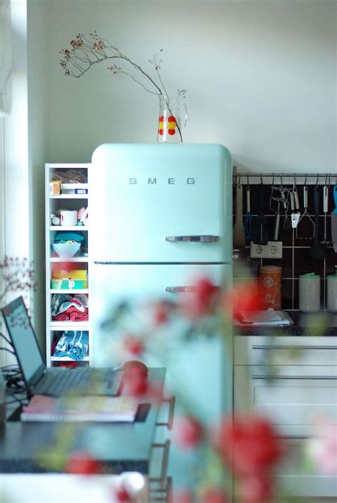 retro smeg fridges  small kitchens homemydesign