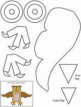 Puppets Template Owls sketch template
