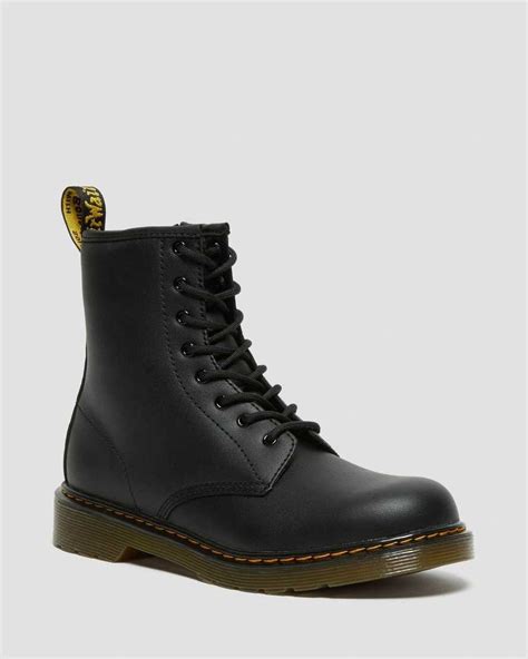 dr martens youth  boots  black softy  leather ufo