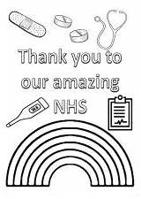 Colouring Nhs sketch template