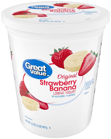 great  strawberry banana lowfat yogurt  oz walmartcom