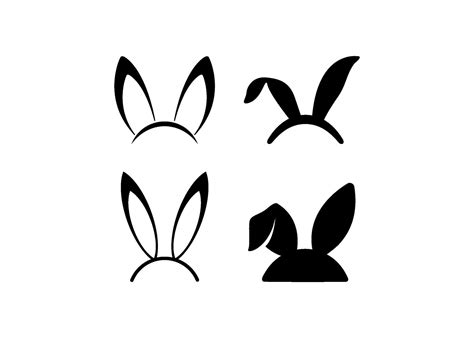 bunny ears icon illustration vector set  vector art  vecteezy