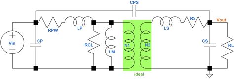 output transformer lumped element model