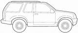 Explorer Ford Sport Blueprints 1999 Blueprint Suv Clipart Car Clipground Outlines Source Carblueprints Info sketch template