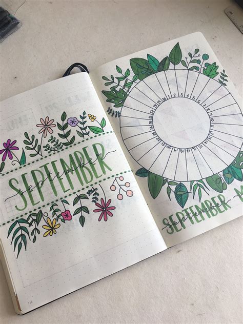 September Title Page And Mood Tracker From My Bullet Journal Bullet